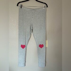 Free Press Women's Pajama Pant Leggings Thermals Loungewear Hearts Valentine's